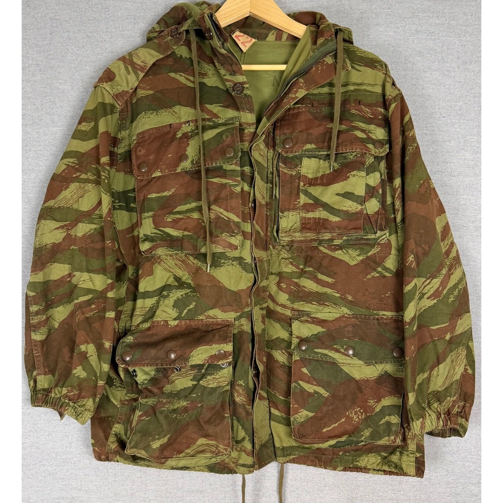 Vintage French Army TAP Lizard Camo Paratrooper Jacket J Pauwels & Co Merville
